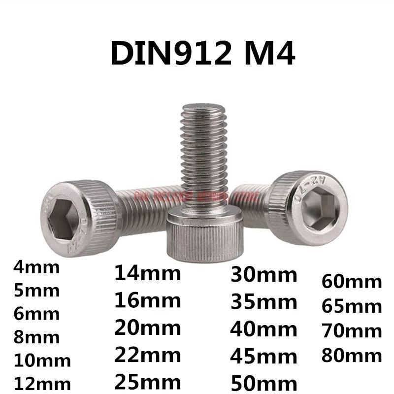 DIN912 M4 304 η ƿ    ĸ  Ʈ M4 *(4/5/6/8/10/12/14/16/18/20/22/25/30/35/40/45/50)